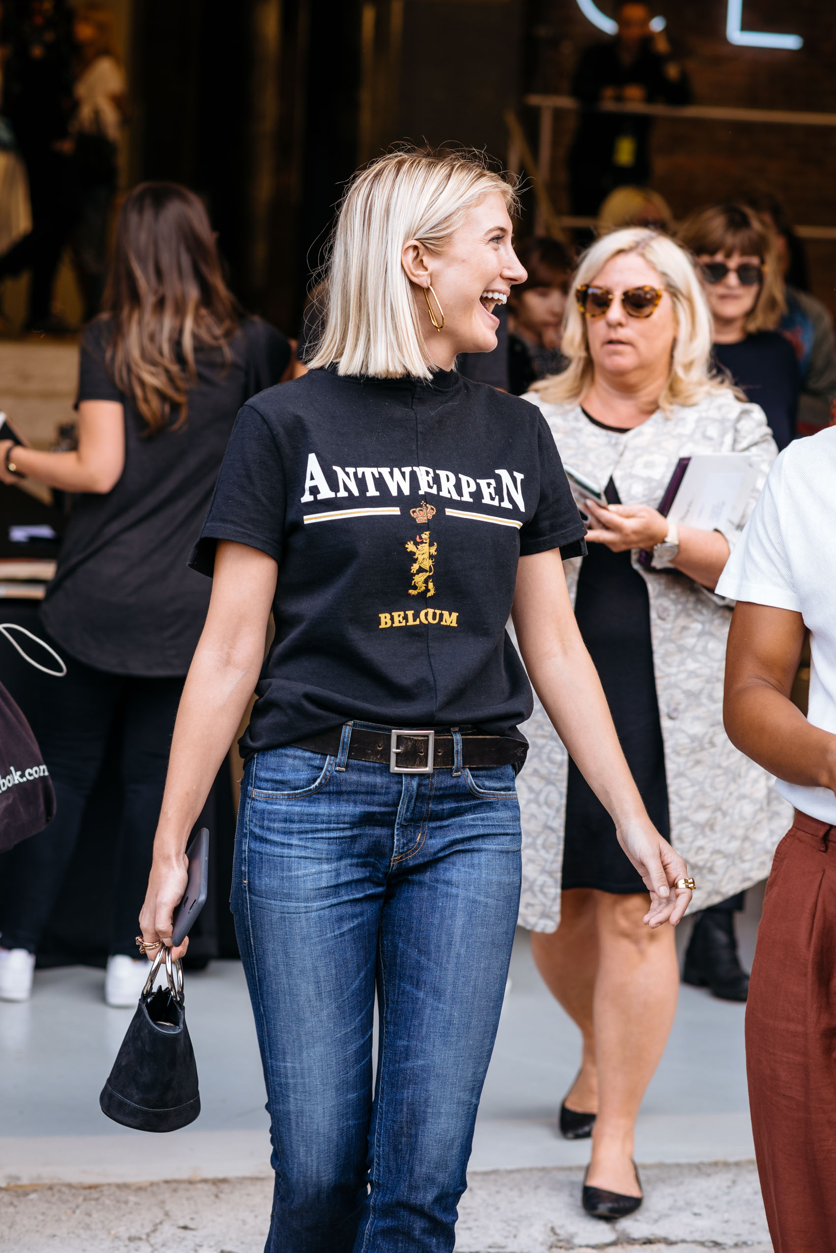 Vetements Antwerpen T-shirt Street Style at NYFW SS17