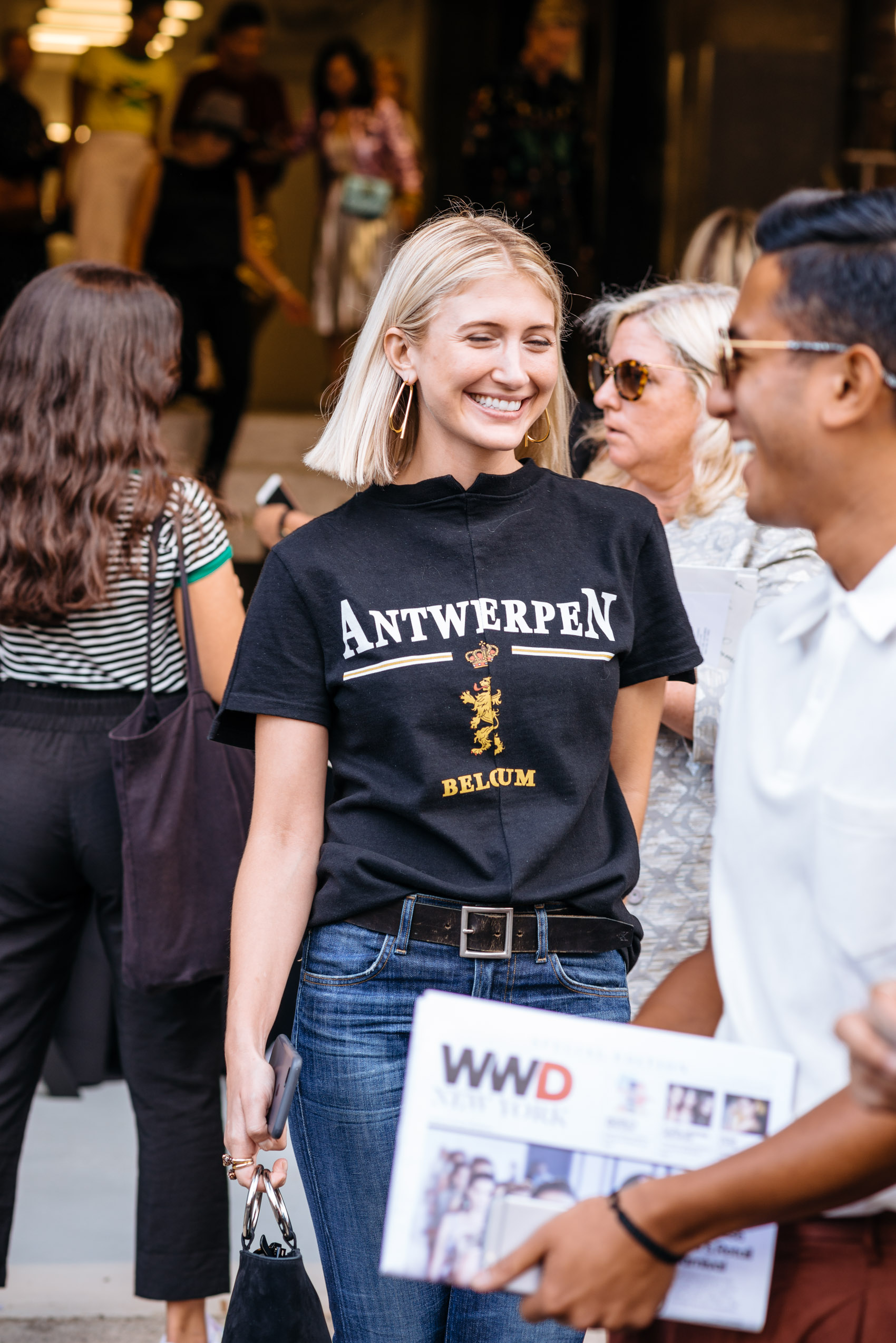Vetements Antwerpen T-shirt Street Style at NYFW SS17