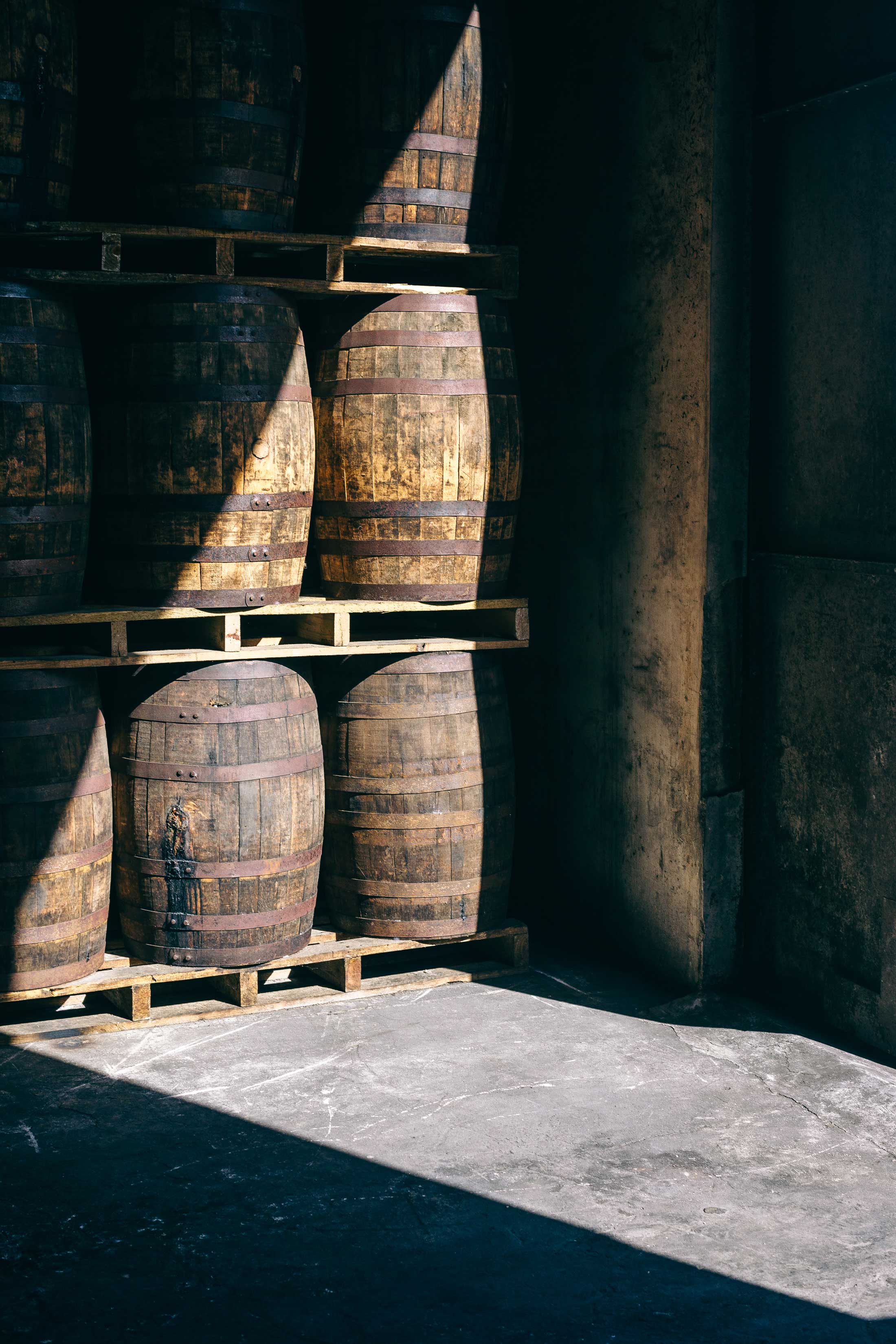 White oak barrels from Jack Daniels
