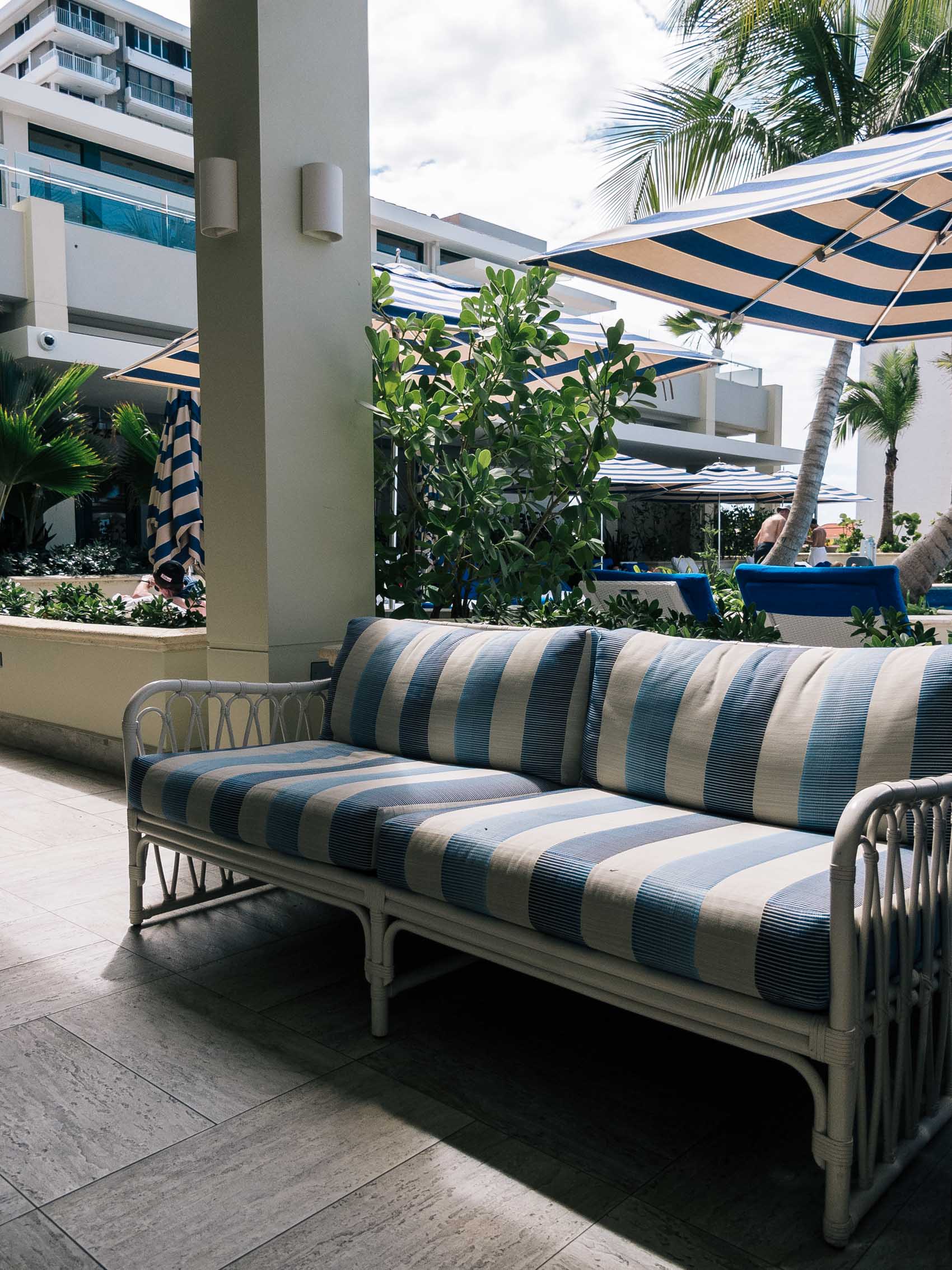 Tropical decor at the Condado Vanderbilt hotel in San Juan, Puerto Rico