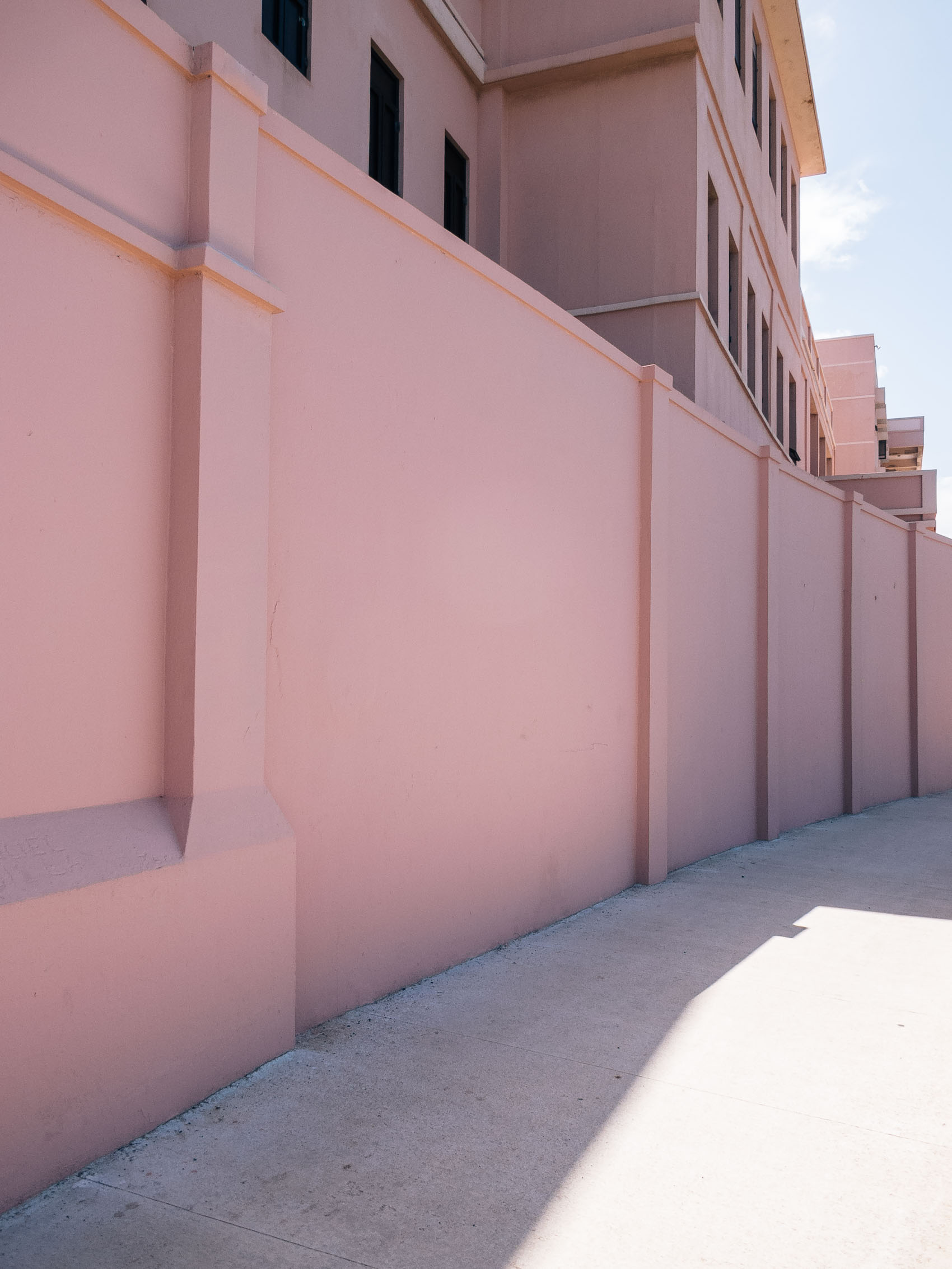 Pink walls, pink building, Architecture in San Juan, Puerto Rico