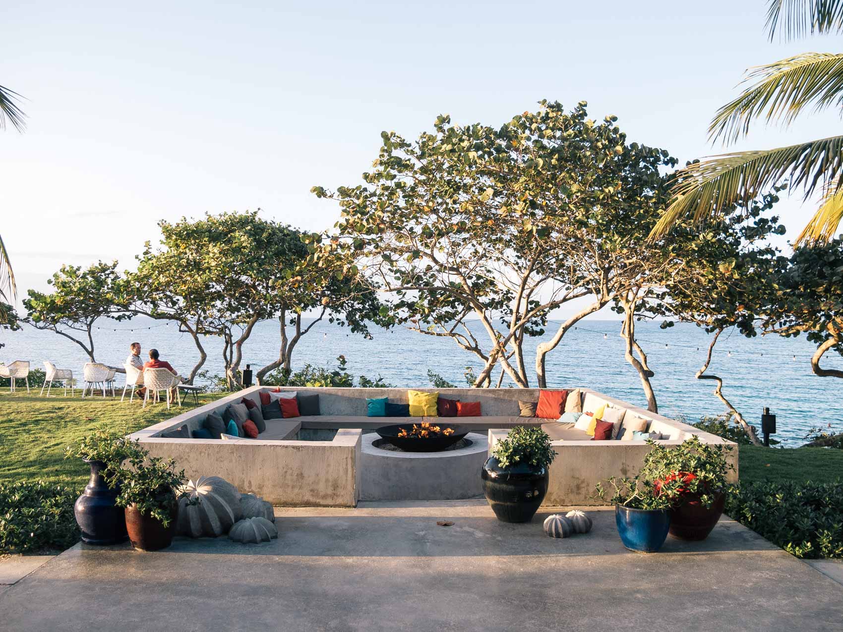 W hotel ocean front fire pit in Vieques Puerto Rico
