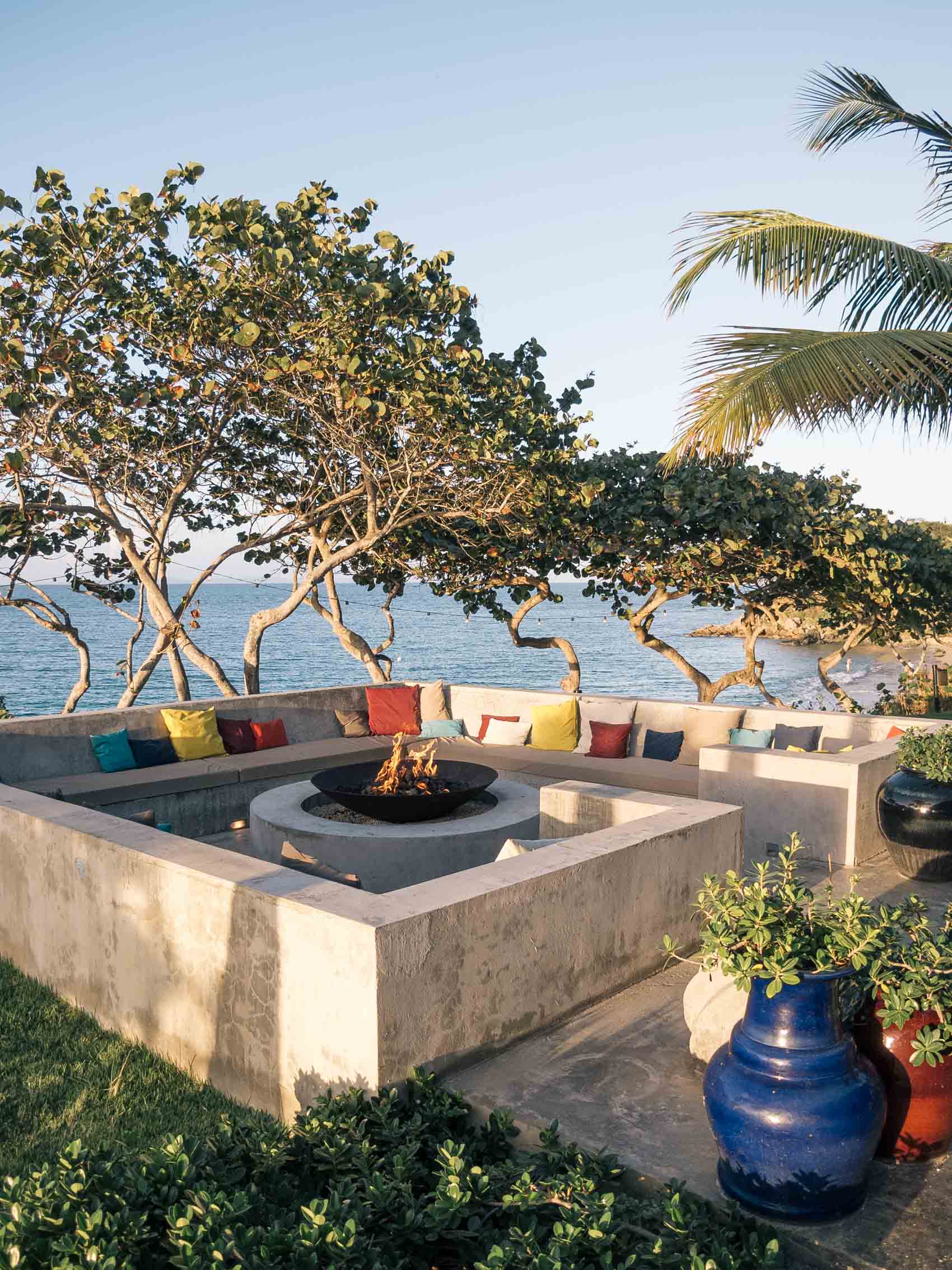 Ocean front Fire Pit at the W Hotel in Vieques Puerto Rico
