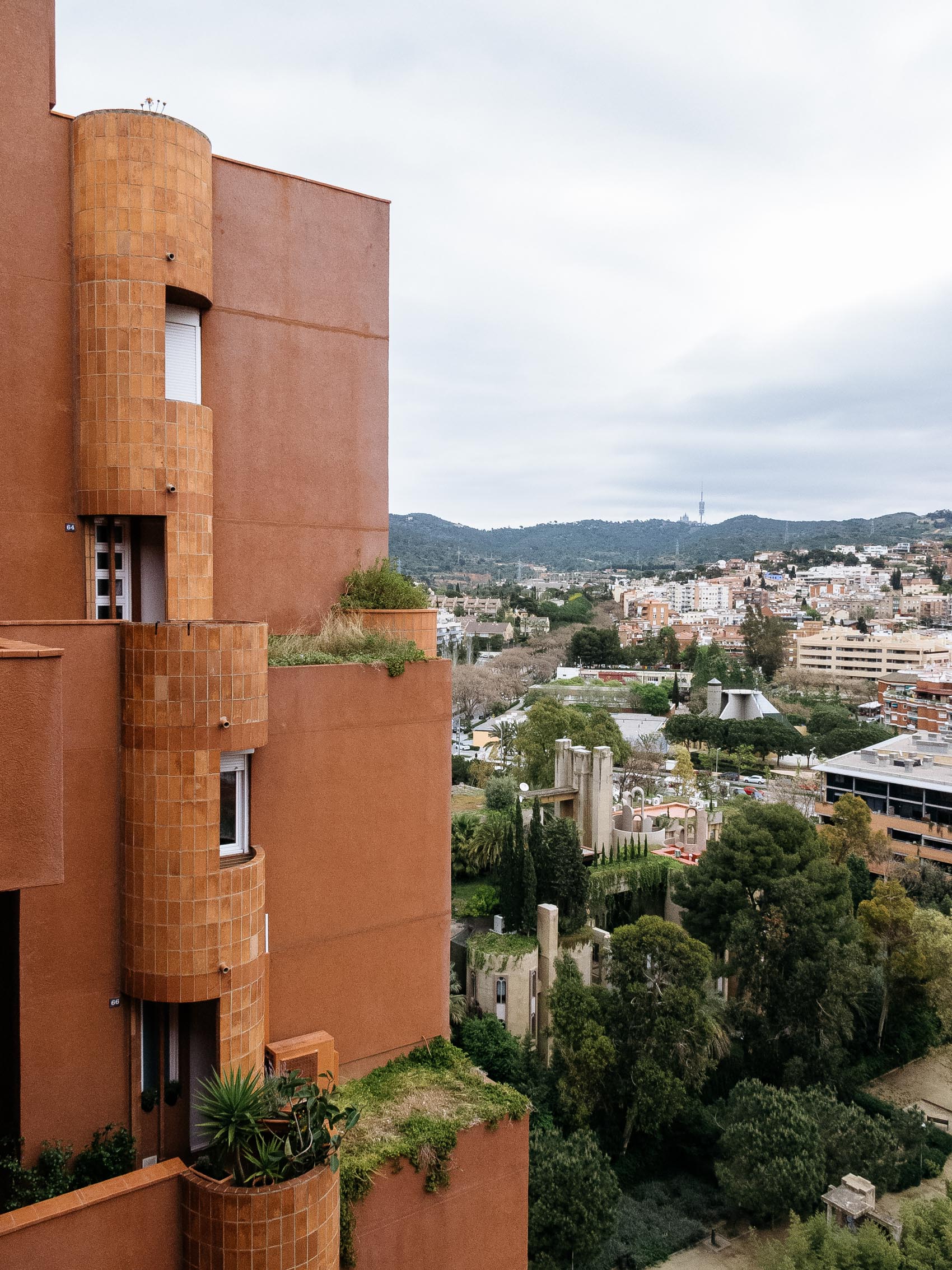 La Fabrica seen from the Walden 7 apartment building by Ricardo Bofill