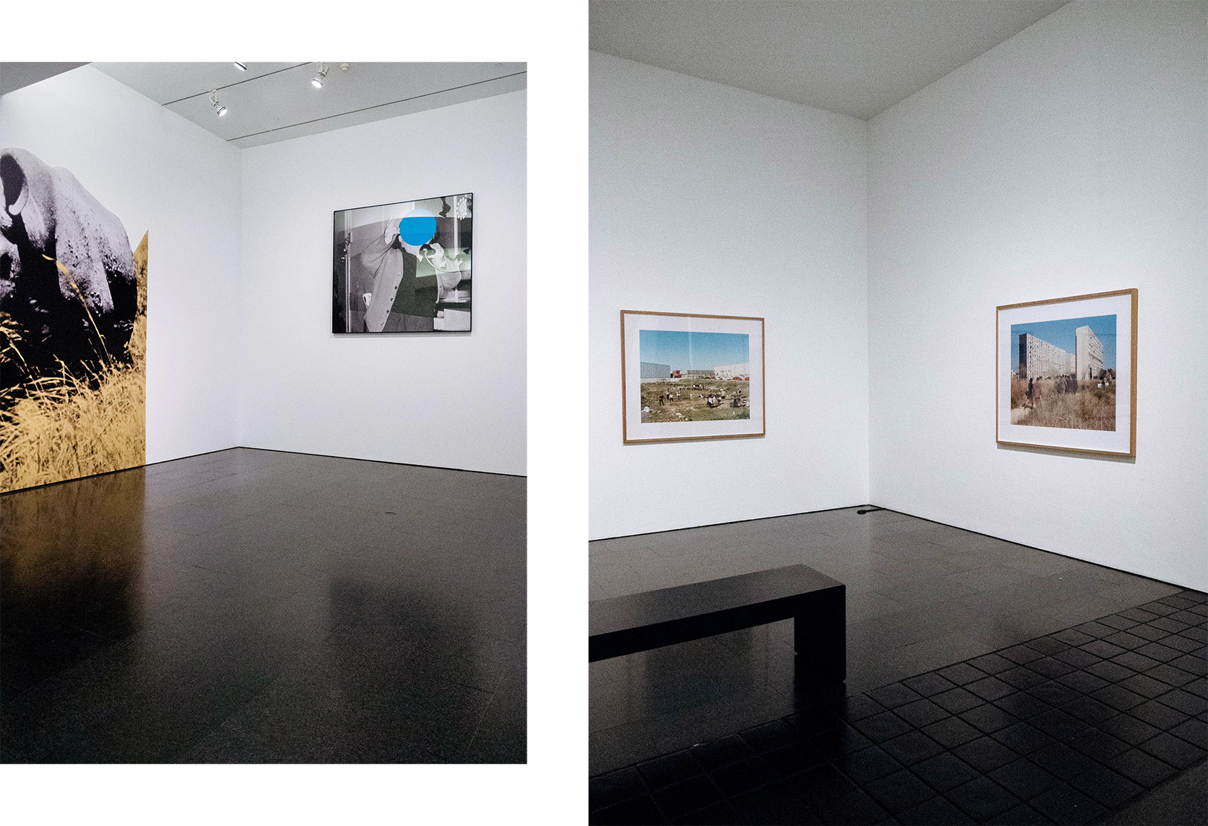 Baldessari and other artists at the MACBA in Barcelona, Spain