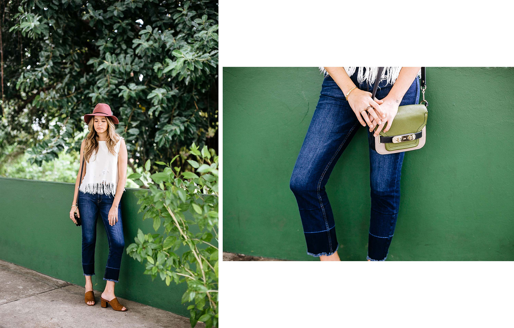 Blogger Maristella in a jeans summer outfit idea