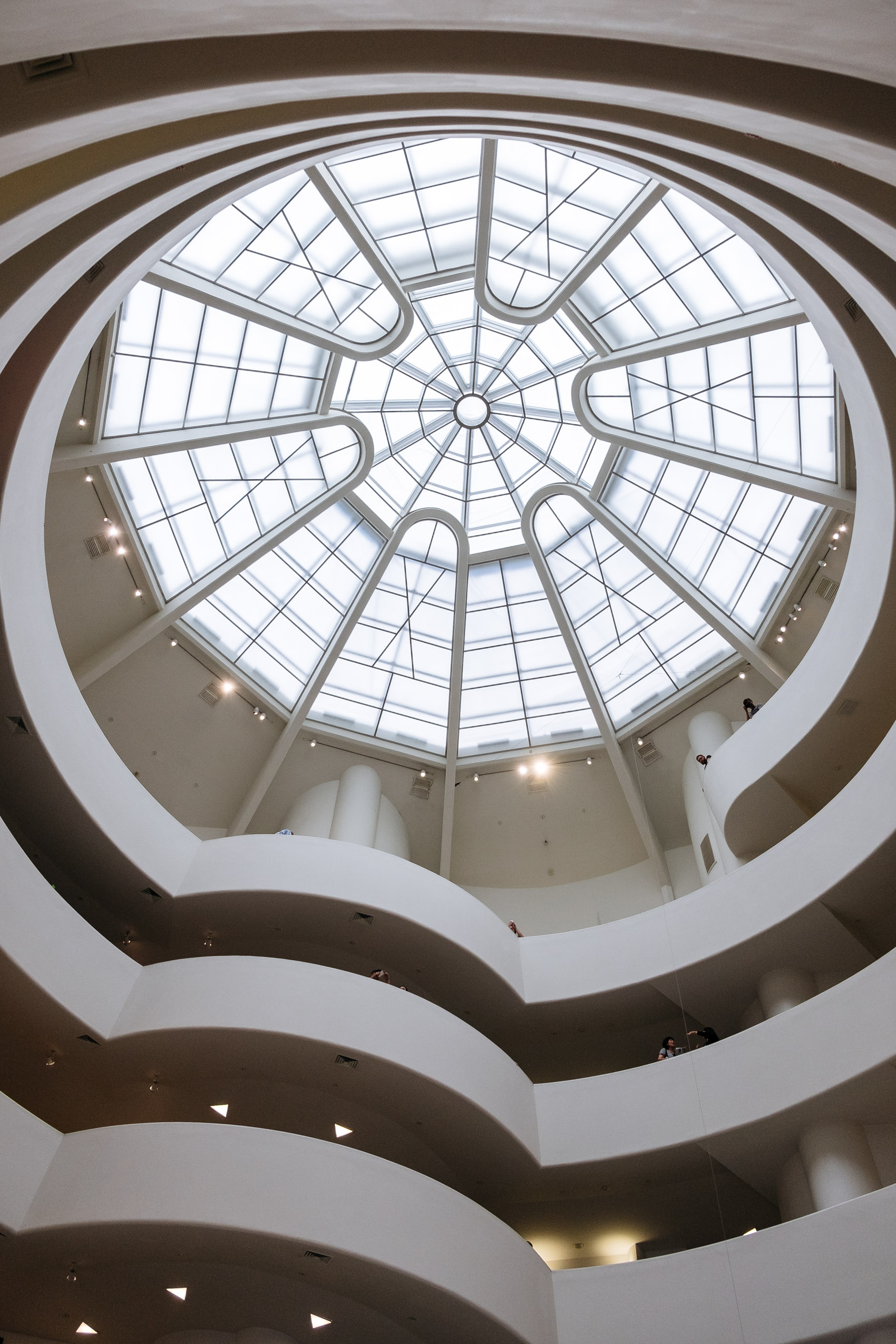Interior skylight at the Guggenheim Museum in New York
