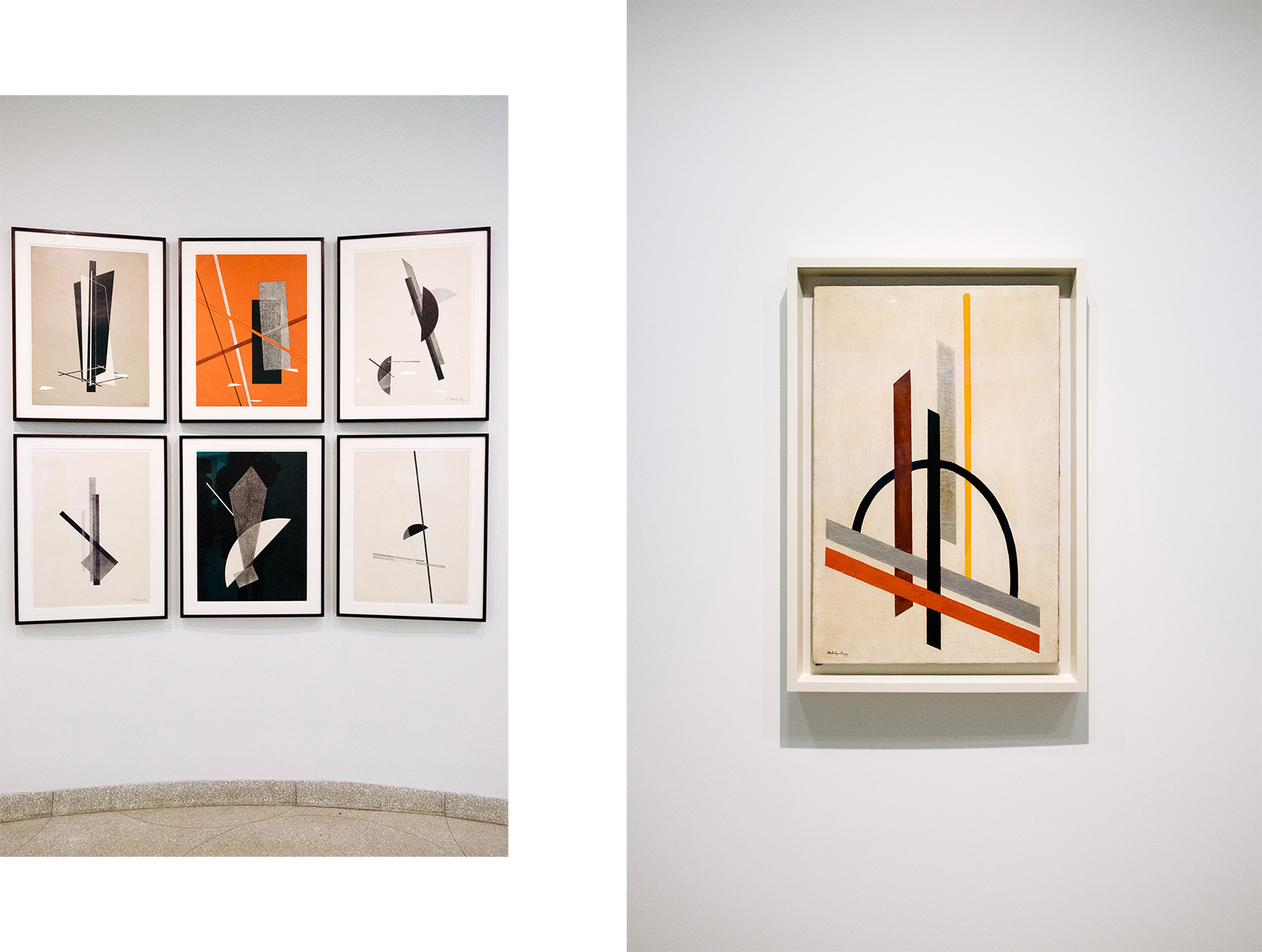 Works by Lazlo Moholy-Nagy in the Guggenheim Museum New York