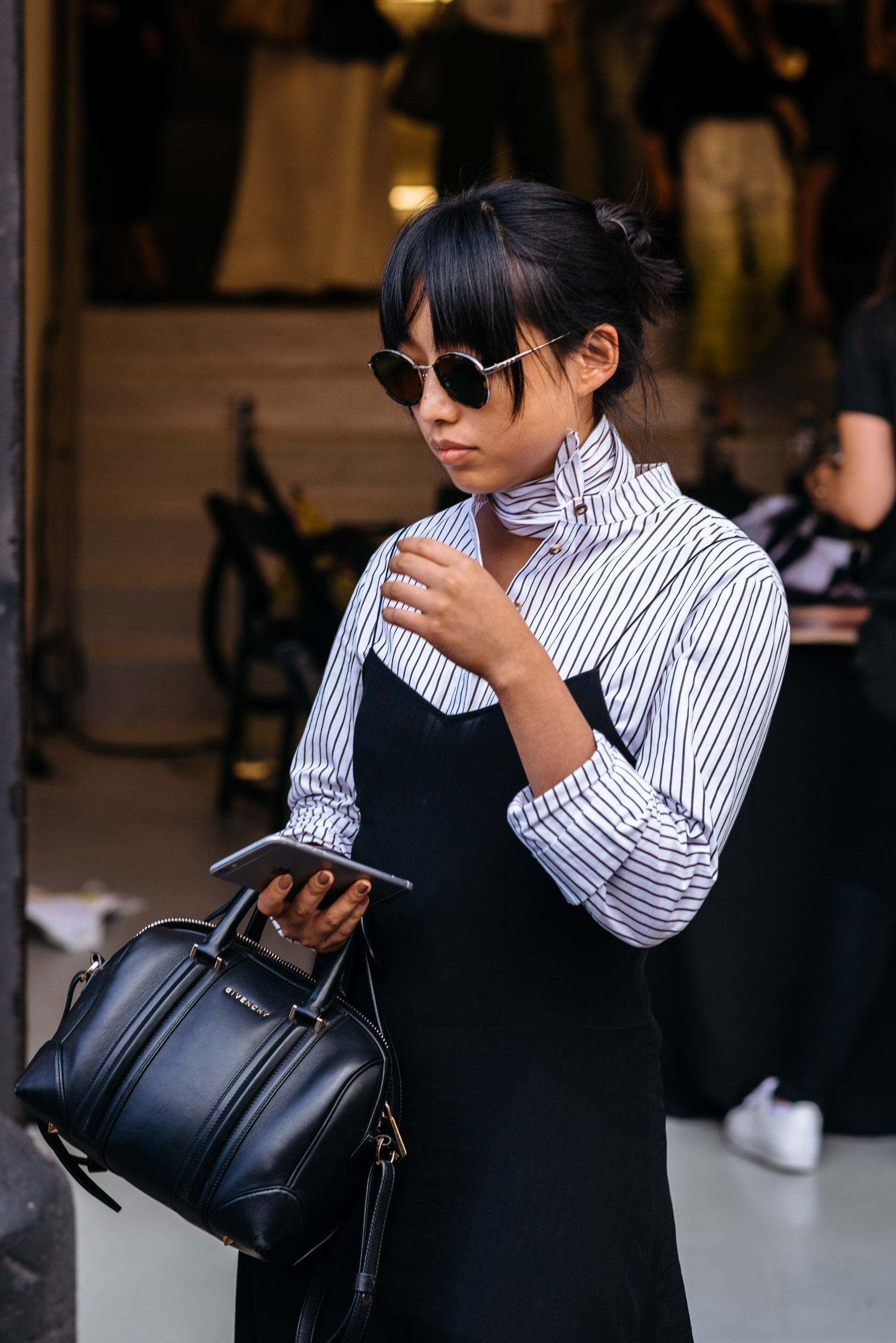 Margaret Zhang street style in NYFW after Phillip Lim SS17