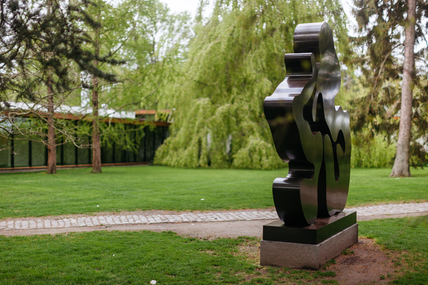 Sculpture garden in the Louisiana Museum Of Modern Art in Denmark