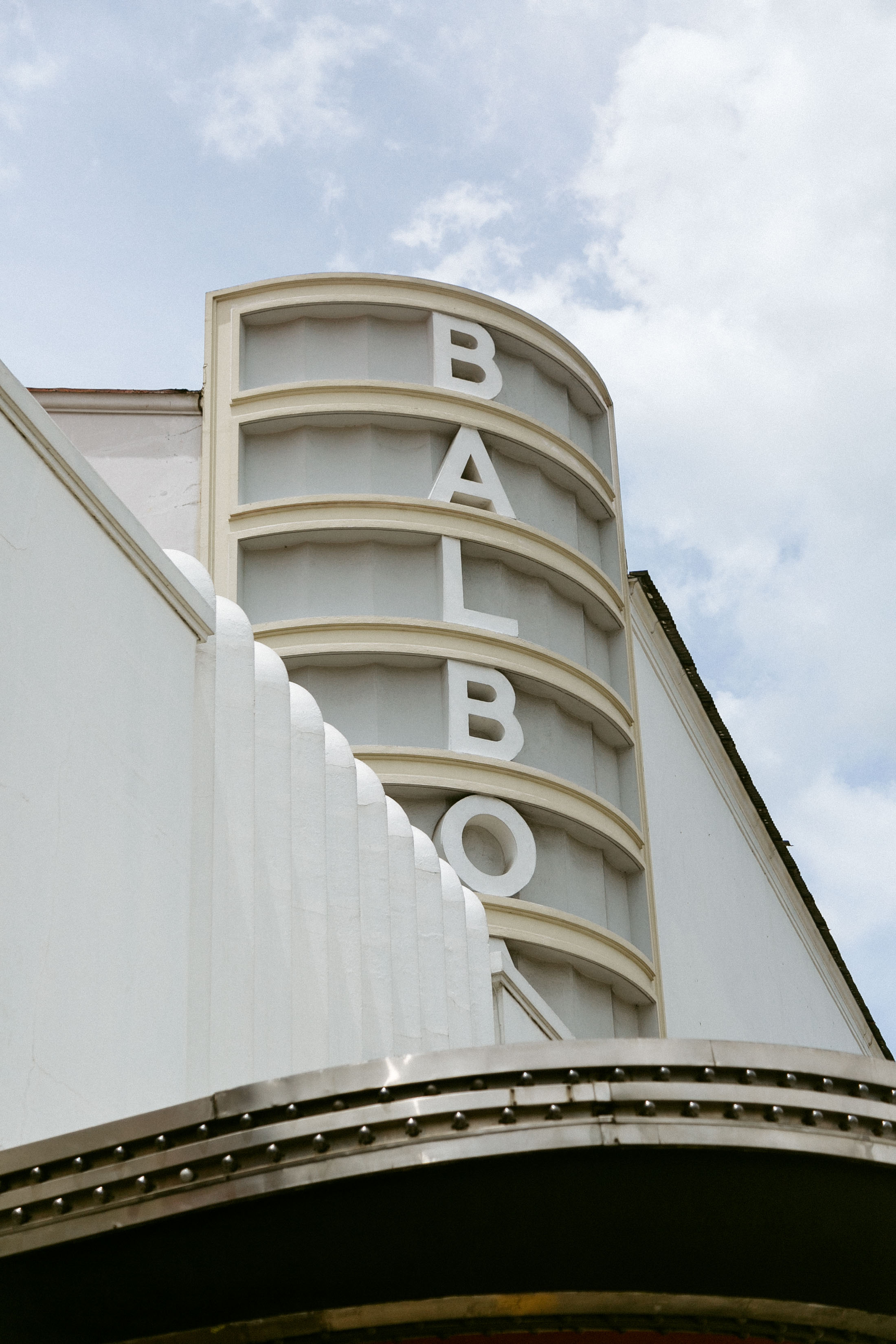 Balboa Theater Art Deco sign in Panama City, Panama