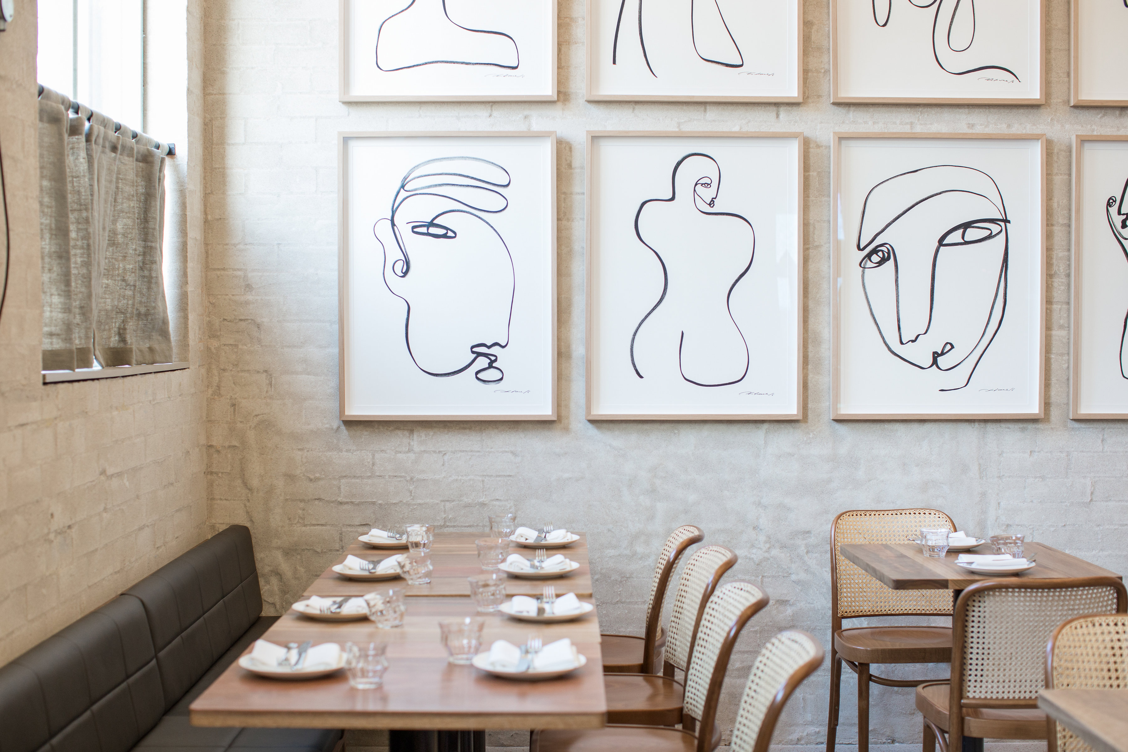 Sydney restaurant Paddington Inn with the work of Christiane spangsberg