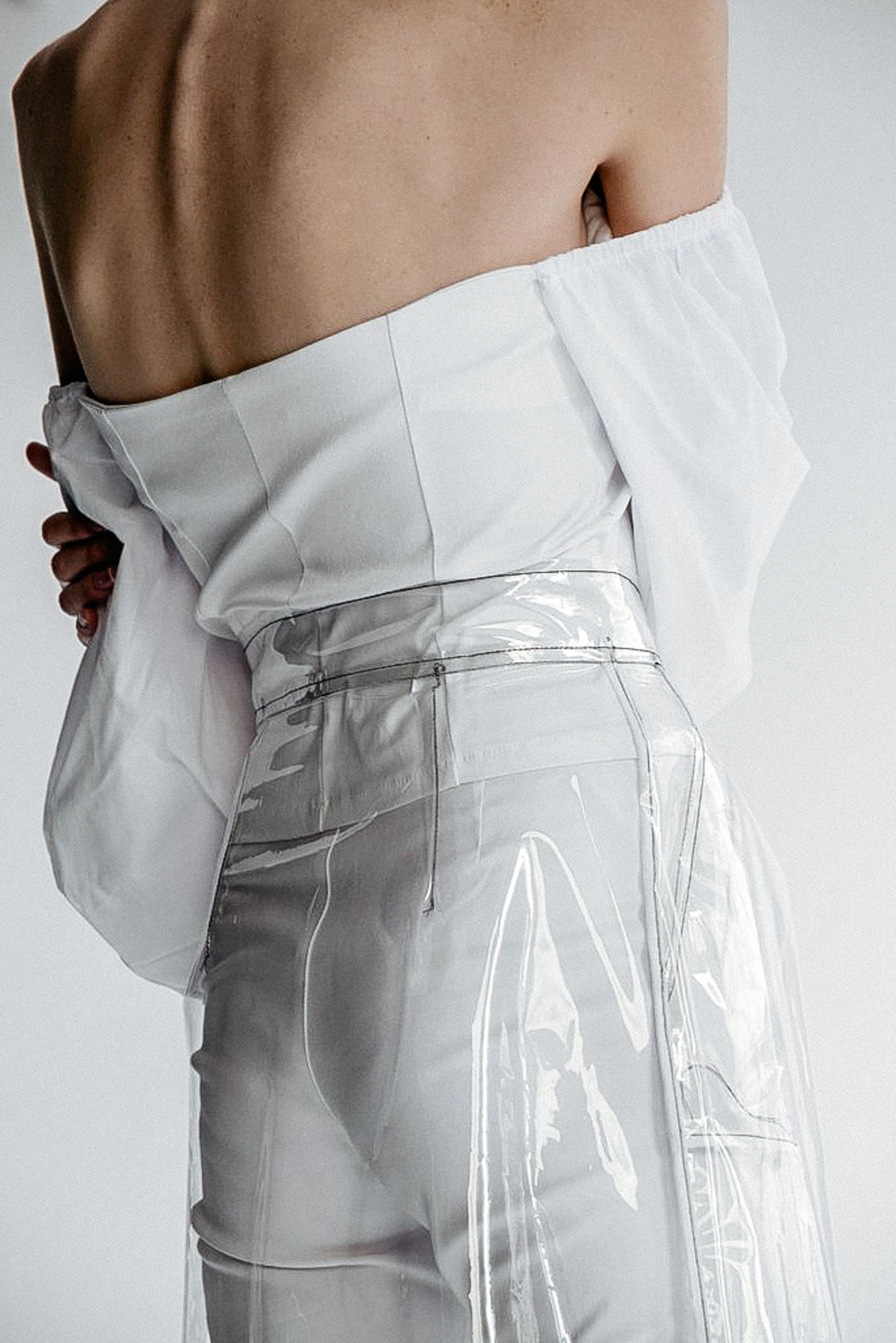 The Loeil plastic clear transparent skirt