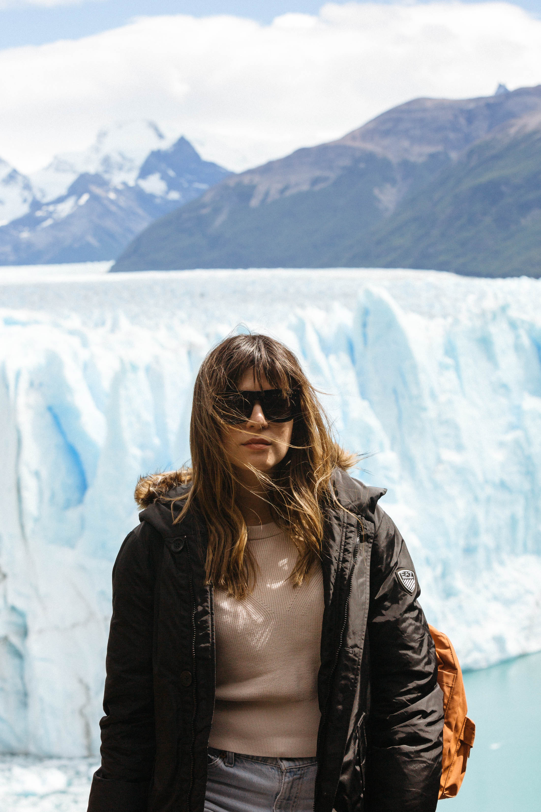 Maristella at the Perito Moreno glacier