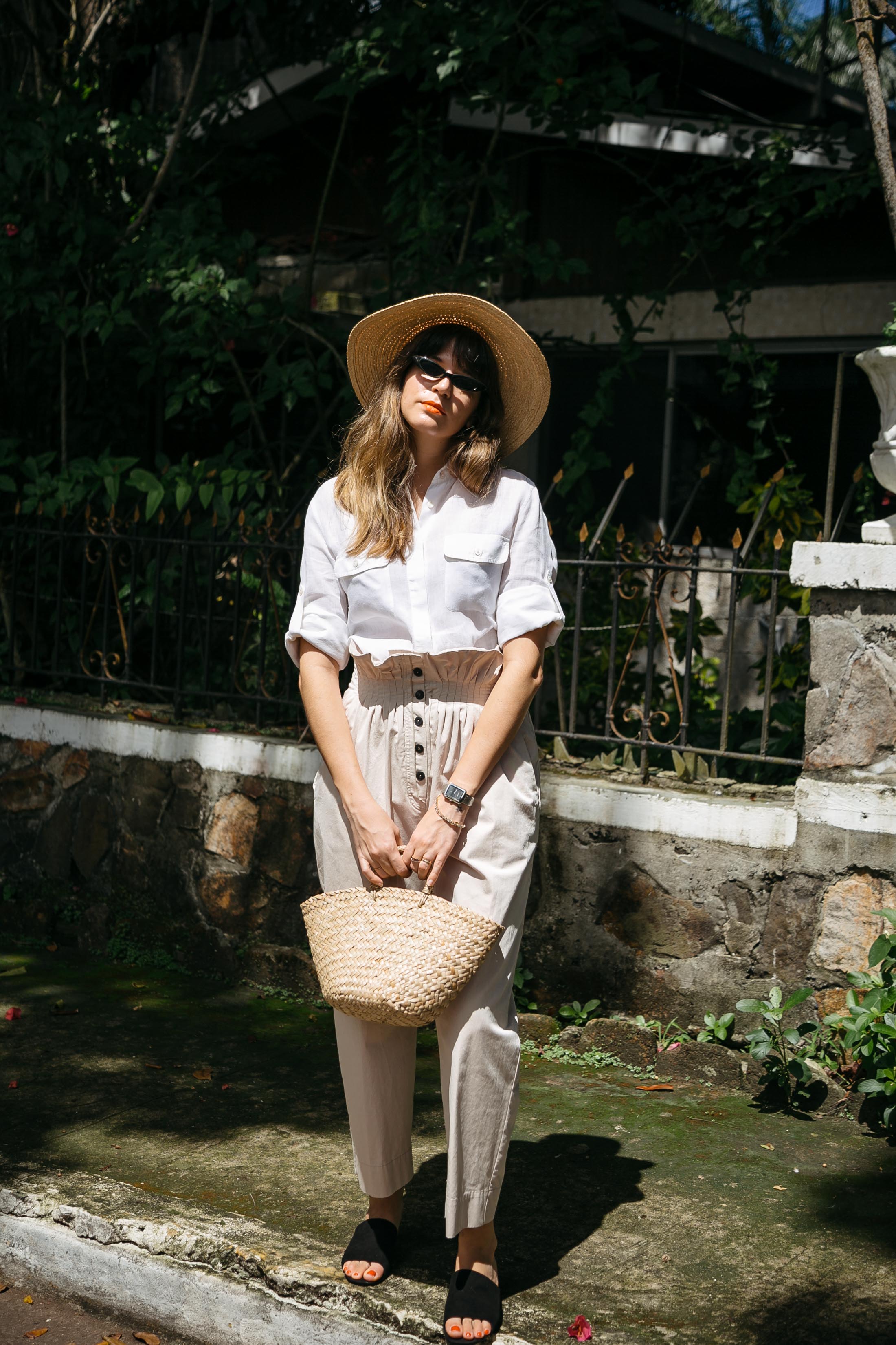 Maristella wears a french provence inspired summer outfit idea