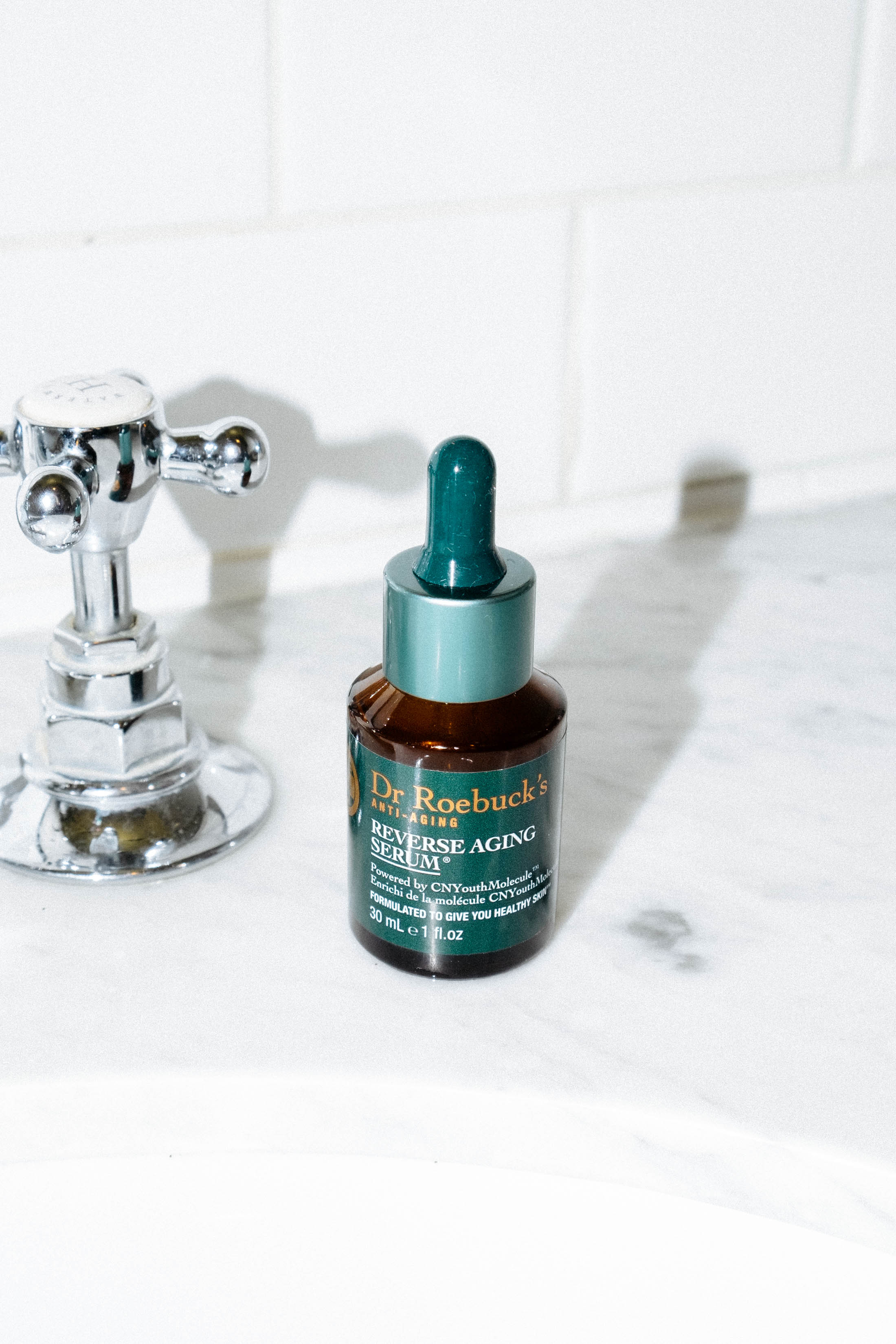 Dr. Roebuck's creamy youth serum is perfect for a nighttime facial beauty routine